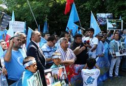 Çin Başkonsolosluğu önünde protesto