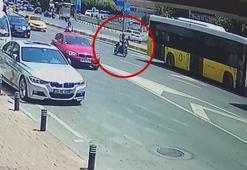 Şişli'de motosiklet sürücüsü ölümden döndü