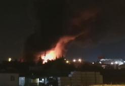 Tuzla'da boya fabrikası alev alev yandı
