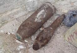 Cami restorasyonunda patlamamış havan ve top mermisi bulundu