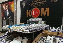 İzmir'de 1771 kaçak cep telefonu ele geçirildi