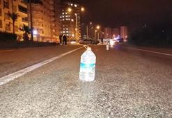 Yer: Adana... Kaza yerinde 'pet şişe'li önlem