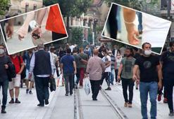Yer: Taksim... Sosyal mesafe ve maske yine önemsenmedi