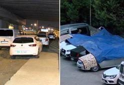 İstanbul'da beklenen dolu öncesi viyadük altları bile araçlarla doldu