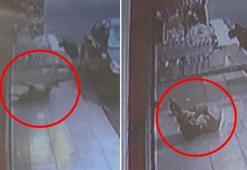 Yarı çıplak gencin balkondan düşme anı kamerada