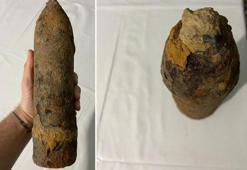 Toprağı kazdı patlamamış havan mermisi buldu