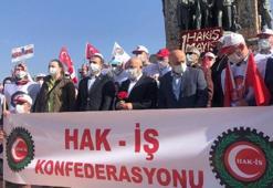 Sendikalar 1 Mayıs'ta Taksim Cumhuriyet Anıtı'na çelenk bıraktı