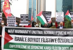 İsrail Başkonsolosluğu önünde Mavi Marmara protestosu