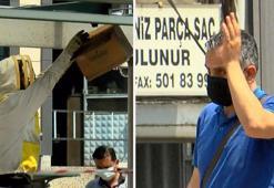 Demirkapı Tramvay Durağı'na arılar yuva yaptı yolcular kaçıştı