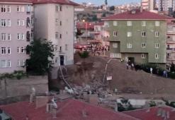 Ankara'da inşaat kazısından zarar gören 5 bina tahliye edildi