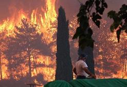 Manavgat'ta 4 noktada orman yangını