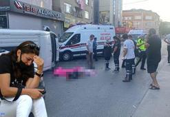 Ümraniye'de servis minibüsü kazası güvenlik kamerasında: 1 ölü, 5 yaralı