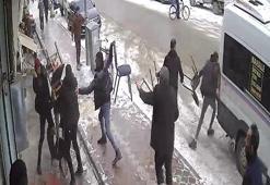 Iğdır'da iki grubun bıçak, taş ve sandalyeli kavgası kamerada