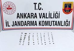Ankara'da 63 sikke ve tarihi 10 obje ele geçirildi