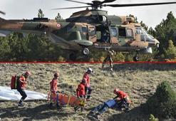 Konya'da düşen uçağa arama- kurtarma tatbikatı