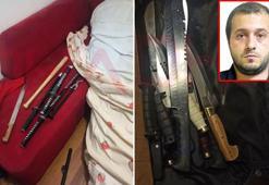 Samuray kılıçlı saldırganın dehşet koleksiyonu