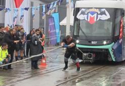 Metro İstanbul Strongman Challenge Tren Çekme Yarışması yapıldı
