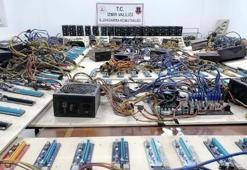 Kripto para üretim cihazlarının da bulunduğu 1,5 milyon liralık kaçak malzeme ele geçti