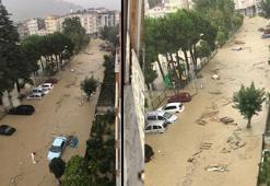 Sinop ve Samsun'da sağanak sele neden oldu; vatandaşlar evlerinde mahsur kaldı