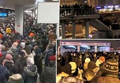 İstanbul'da toplu ulaşım araçları, durak ve istasyonlarda yoğunluk