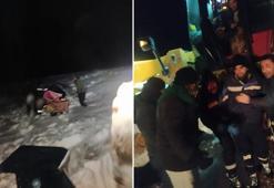 Van'da arızaya giden 4 elektrik şirketi çalışanı donmak üzereyken kurtarıldı