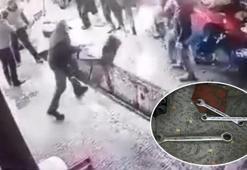 Büyükçekmece'de baba ve oğulları tamirhaneyi levyelerle bastı; o anlar kamerada