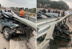 Antalya'da otomobil bariyere çarptı: 1 ölü, 2 yaralı