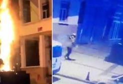 Uzunköprü'deki Adalet Anıtı'nın yakılması kamerada; 1 tutuklama