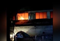 Tosya'da kapı fabrikasında yangın: 150 ahşap kapı yandı