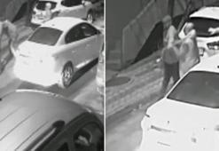 Yolunu kestiği otomobilin sürücüsünün kafasında şişe kırdı