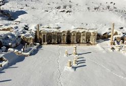 Sagalassos Antik Kenti, kar yağışıyla bembeyaz