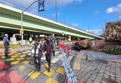 Fatih'te tarihi sur yola devrildi