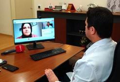 Kovidlilere "evinde" görüntülü online muayene