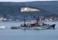 Rus savaş gemisi Epron, Çanakkale Boğazı'ndan geçti