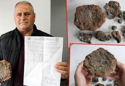 Tarlada bulduğu taşlara 'meteorit olabilir' raporu verildi