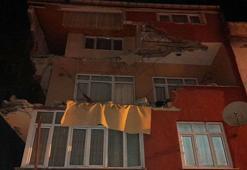 Küçükçekmece'de 3 katlı binada iki balkon çöktü