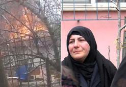 Ümraniye'de evi yanarken ağlayan kadını komşuları teselli etmeye çalıştı