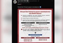 Dışişleri'nden, Ukrayna'dan Polonya'ya geçen Türk vatandaşlara uyarı