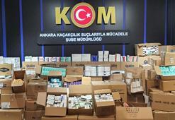 Ankara'da 925 bin adet tıbbi ilaç ele geçirildi