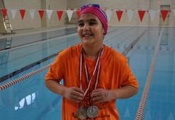 Engelli Asya yılmadı, yüzmede Türkiye 2'ncisi oldu