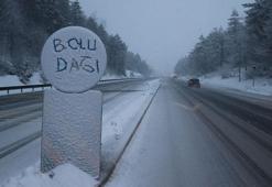 Bolu Dağı'nda kar yağışı başladı