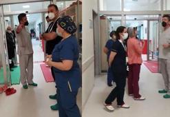 Başhekim ve grevdeki doktorlar arasında tartışma çıktı
