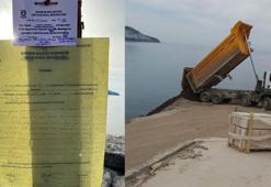 Bodrum'da denize hafriyat döken firmanın çalışma izni iptal edildi