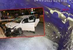 Kadıköy Caddebostan'da kaza ile biten yarış kamerada