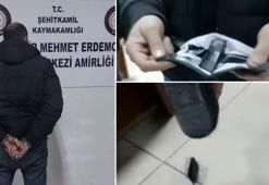 Ehliyet sınavına maskesinde kamerayla girerken yakandı