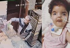 SMA'lı Yaren'in yardım kumbarası çalındı; o anlar kamerada