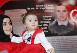 Şehidin adının verildiği kütüphanenin açılışına 1 yaşındaki kızı İkra da katıldı