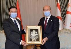 Kağıthane Belediye Başkanı Öztekin ve gazilerden KKTC Cumhurbaşkanı Tatar’a ziyaret