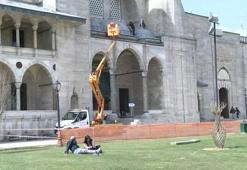 Süleymaniye Camii'nde onarım çalışmaları başladı