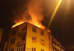 İş hanının çatısı yandı